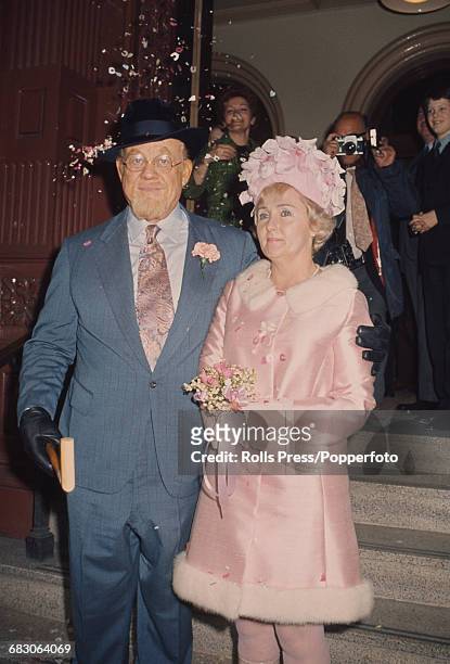 American singer and actor, Burl Ives marries Dorothy Koster Paul at a wedding ceremony in Caxton Hall, London on 16th April 1971.