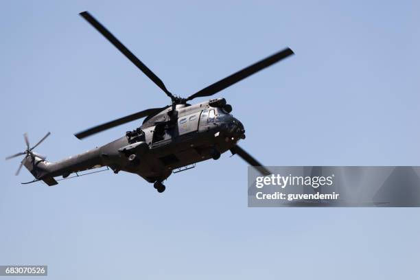 raf eurocopter sa 330 puma military helicopter - eurocopter as332 super puma stock photos stock pictures, royalty-free photos & images