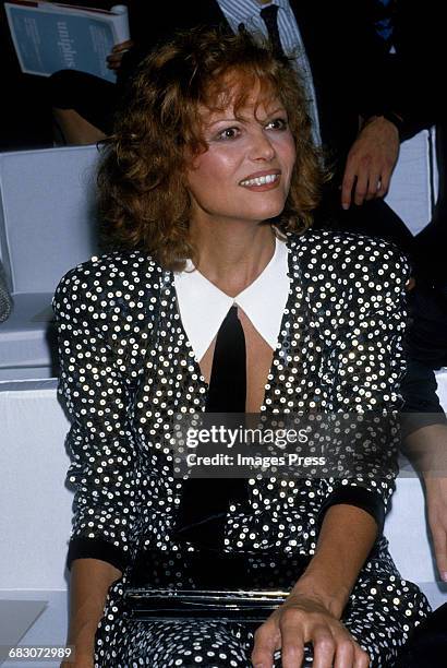 1980s: Claudia Cardinale attends a fashion show circa the 1980s.