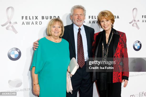 Paul Breitner, his wife Hildegard Breitner and Christa Maar attend the Felix Burda Award at Hotel Adlon on May 14, 2017 in Berlin, Germany.