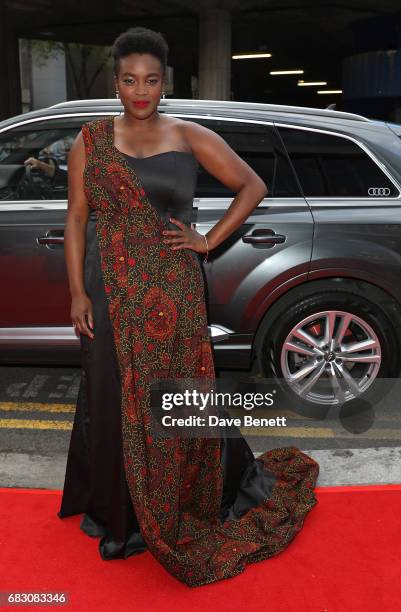 Wunmi Mosaku arrives in an Audi at the BAFTA TV on Sunday 14 May 2017 on May 14, 2017 in London, United Kingdom.