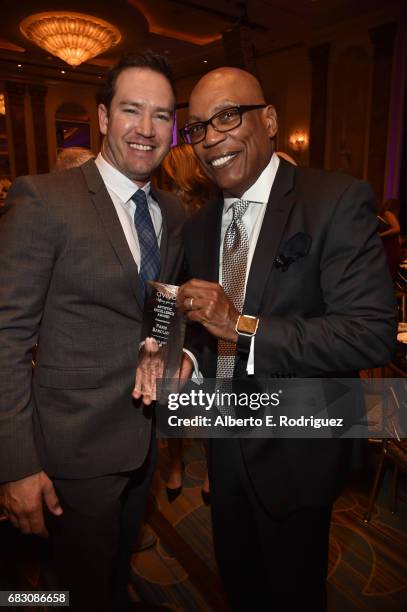 Actor Mark-Paul Gosselaar and honoree Paris Barclay attend Aviva Family And Children's Services' A Gala at the Beverly Wilshire Four Seasons Hotel on...