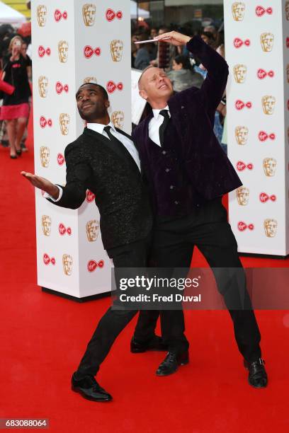 Ore Oduba and Robert Rinder attend the Virgin TV BAFTA Television Awards at The Royal Festival Hall on May 14, 2017 in London, England.