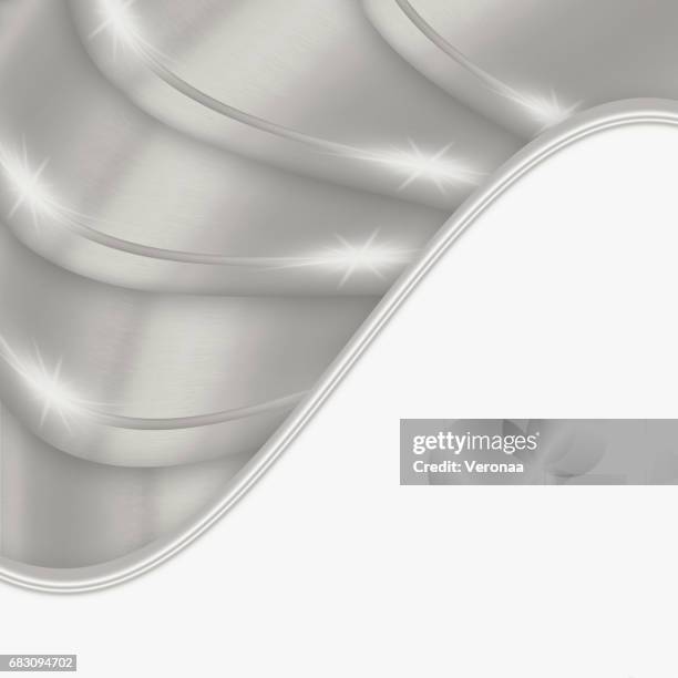 shiny silver background with curves - filigree stock illustrations