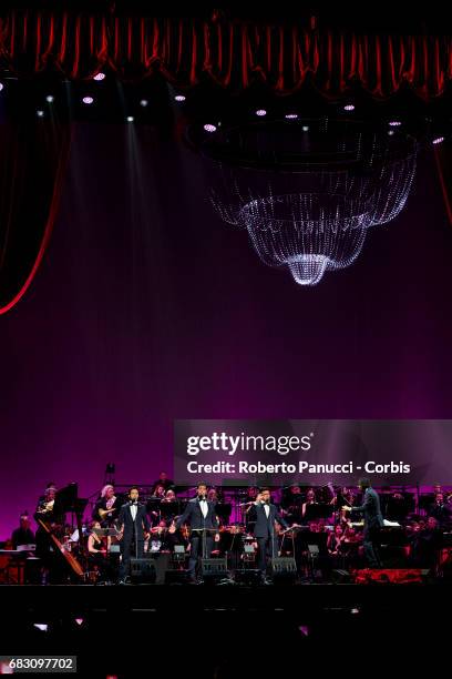 Italian Group Il Volo performs in concert at Palalottomatica Arena on May 13, 2017 in Rome, Italy.