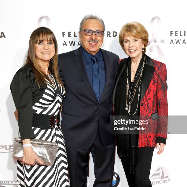German actor Wolfgang Stumph with his wife Christine Stumph and Christa Maar attend the Felix Burda Award 2017 at Hotel Adlon on May 14, 2017 in...