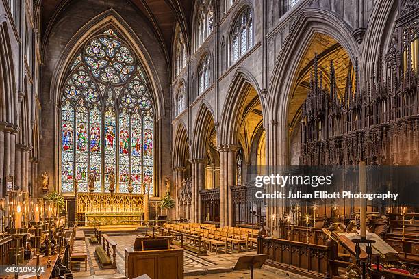 the choir in ripon cathedral. - ripon stock pictures, royalty-free photos & images