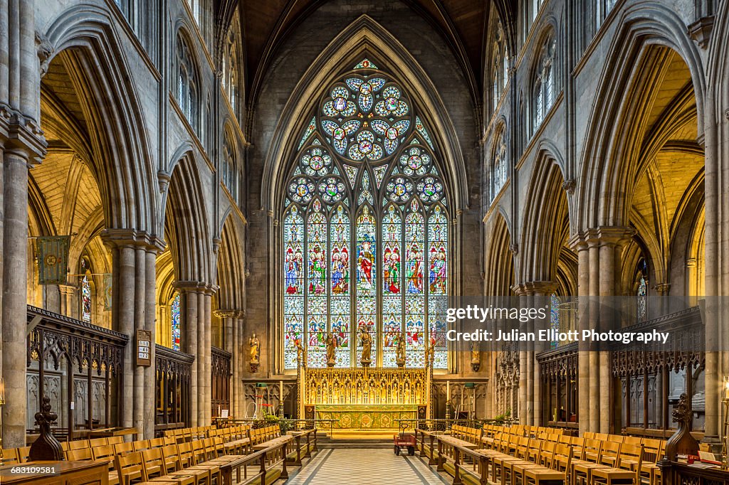 The choir of Ripon cathedral.