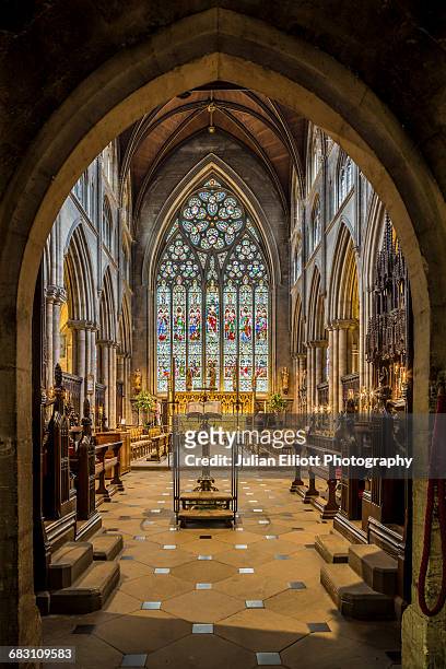 the choir in ripon cathedral. - ripon stock pictures, royalty-free photos & images