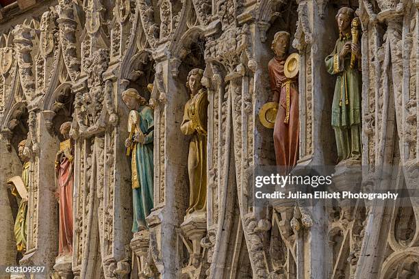 detail of the rood screen in ripon cathedral. - ripon stock pictures, royalty-free photos & images