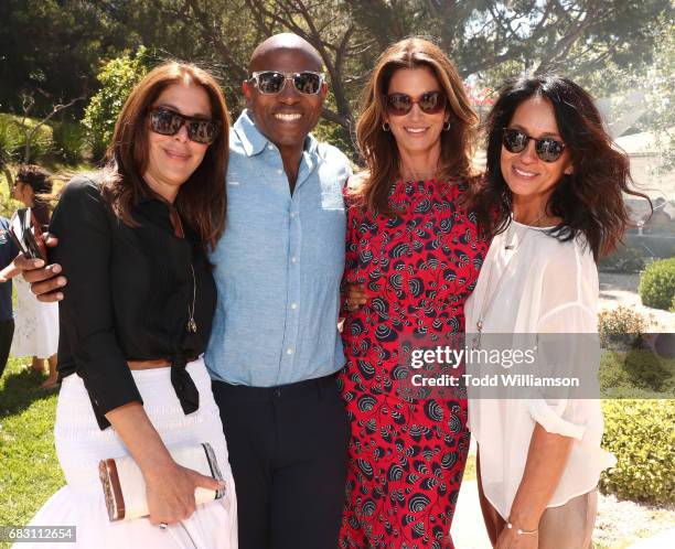 Lyndie Benson, Mark Wylie, Cindy Crawford and host Simone Harrer attend Mother's Day Weekend Brunch Hosted By Best Buddies Global Ambassador Cindy...