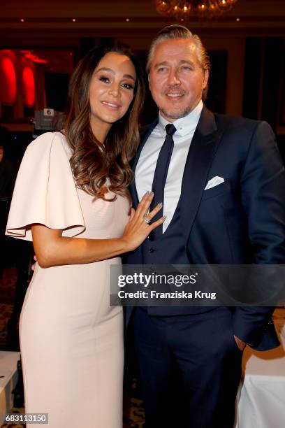 Verona Pooth and her husband Franjo Pooth attend the Felix Burda Award at Hotel Adlon on May 14, 2017 in Berlin, Germany.