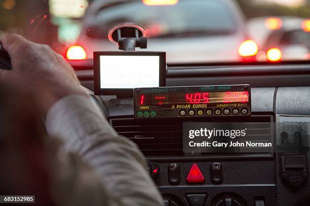 Taxi Meter On Dashboard Inside Cab High-Res Stock Photo - Getty Images