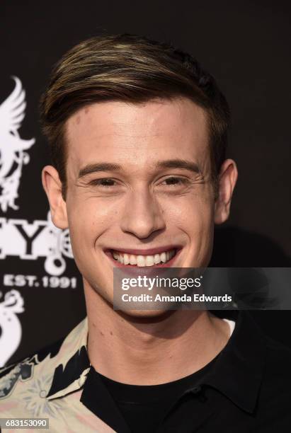 Psychic medium Tyler Henry arrives at the premiere screening for E!'s "What Happens At The Abbey" at The Abbey on May 14, 2017 in West Hollywood,...
