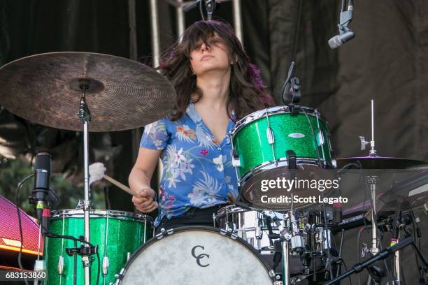 Musician Stella Mozgawa of the band Warpaint performs during day 3 of Shaky Knees Festival at Centennial Olympic Park on May 14, 2017 in Atlanta,...