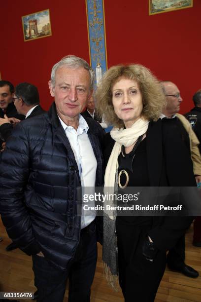 Writer Yann Queffelec and Writer Noelle Chatelet attend Tribute To Jean-Claude Brialy during "Journees Nationales du Livre et du Vin"on May 14, 2017...