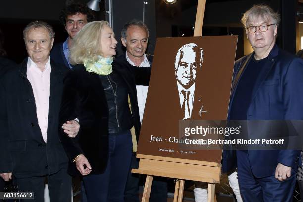 Daniel Prevost, Brigitte Fossey, Jean-Maurice Belayche and Dominique Besnehard attend Tribute To Jean-Claude Brialy during "Journees Nationales du...