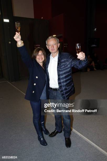 Writer Yann Queffelec and his wife Violaine Queffelec attend Tribute To Jean-Claude Brialy during "Journees Nationales du Livre et du Vin"on May 14,...