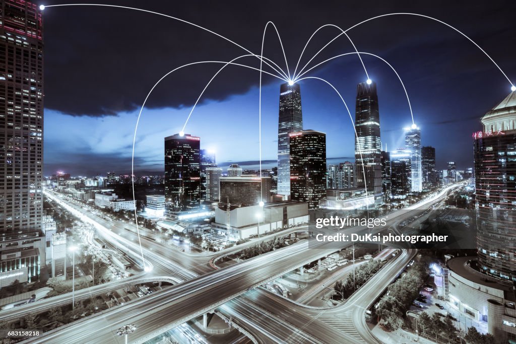 The network of city building in beijing cbd