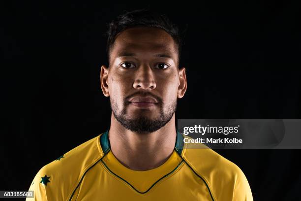 Israel Folau poses during an Australian Wallabies headshots session at Fox Sports on May 15, 2017 in Sydney, Australia.