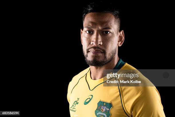 Israel Folau poses during an Australian Wallabies headshots session at Fox Sports on May 15, 2017 in Sydney, Australia.