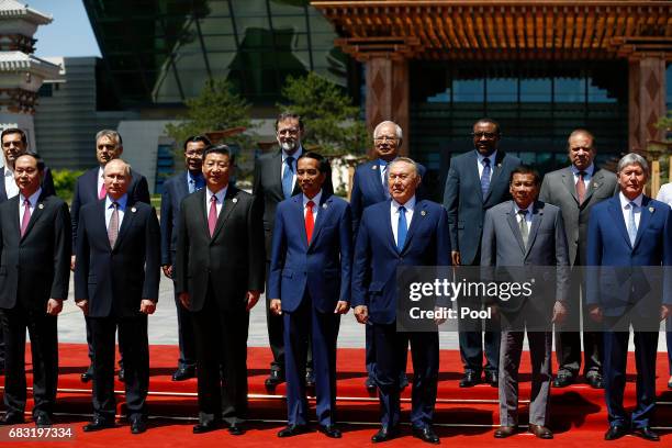 Vietnam's President Tran Dai Quang, Russian President Vladimir Putin, Chinese President Xi Jinping, Indonesia's President Joko Widodo, Kazakhstan...