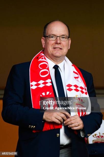 The Prince Albert of Monaco during the Ligue1 match between As Monaco and Lille OSC at Louis II Stadium on May 14, 2017 in Monaco, Monaco.