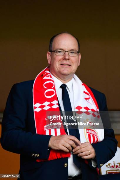 The Prince Albert of Monaco during the Ligue1 match between As Monaco and Lille OSC at Louis II Stadium on May 14, 2017 in Monaco, Monaco.