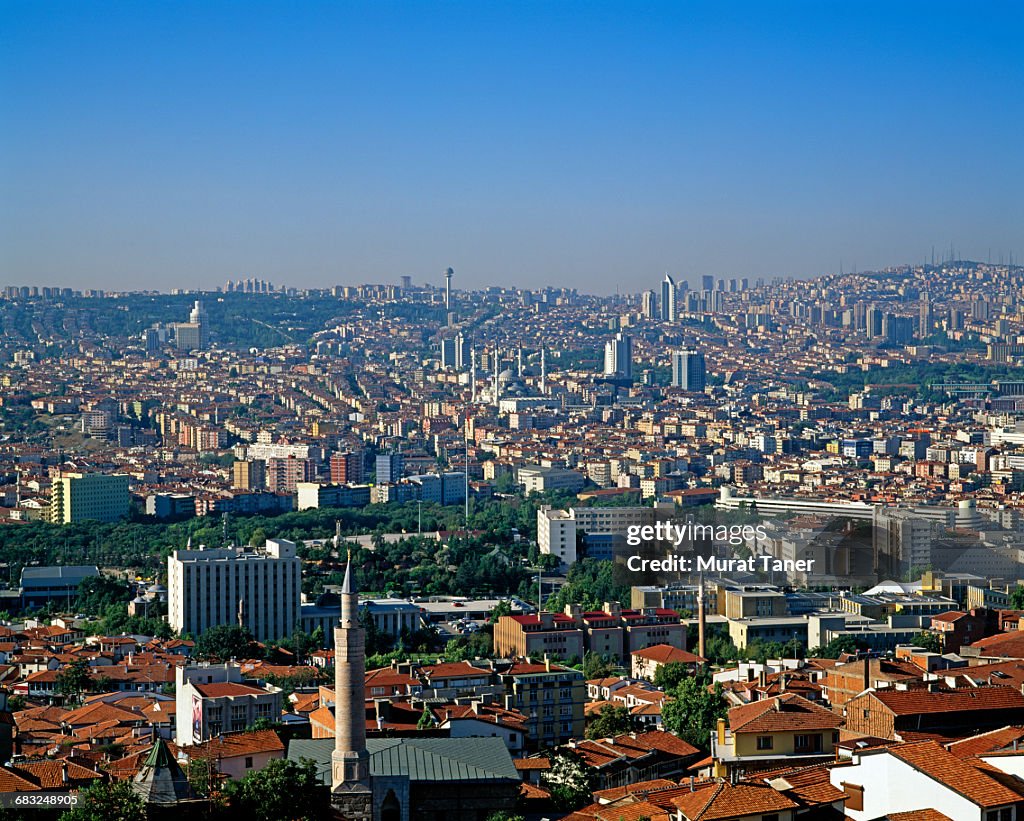 Skyline view of Ankara