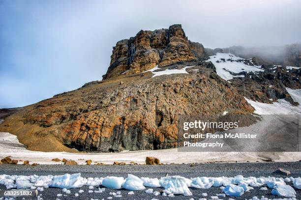 brown bluff basalt tuya, antarctica - antarctic sound stock pictures, royalty-free photos & images