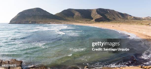 panorama of beach el playazo de rodalquilar - cabo de gata stock pictures, royalty-free photos & images