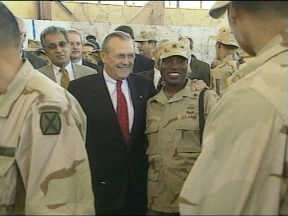Donald Rumsfeld Gaza 12 Defence Secretary Donald Rumsfeld Visits Stock Videos, Footage, & 4K ...