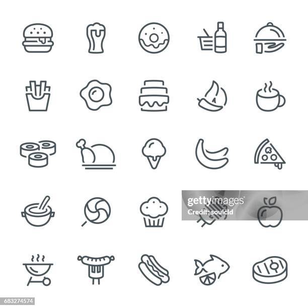 ilustraciones, imágenes clip art, dibujos animados e iconos de stock de iconos de alimentos - corte de carne