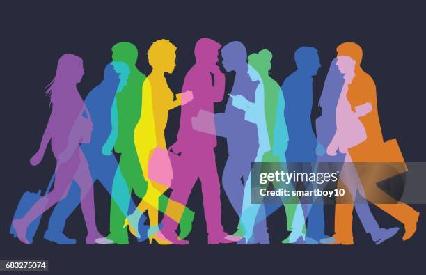 business people or commuters - commuter stock illustrations