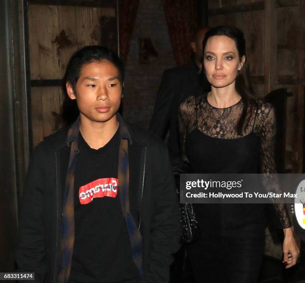 Angelina Jolie and Pax Jolie-Pitt are seen on May 14, 2017 in Los Angeles, CA.