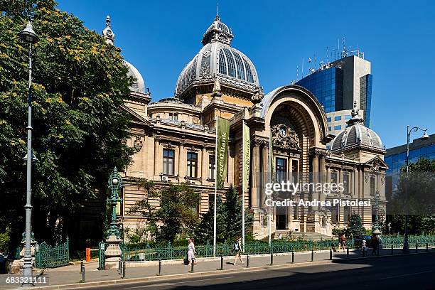 cec palace in central bucharest, romania - bucharest building stock pictures, royalty-free photos & images