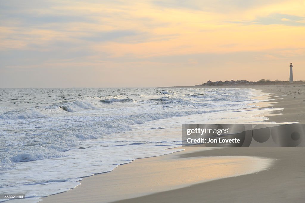 Sunset over Cape May Beach