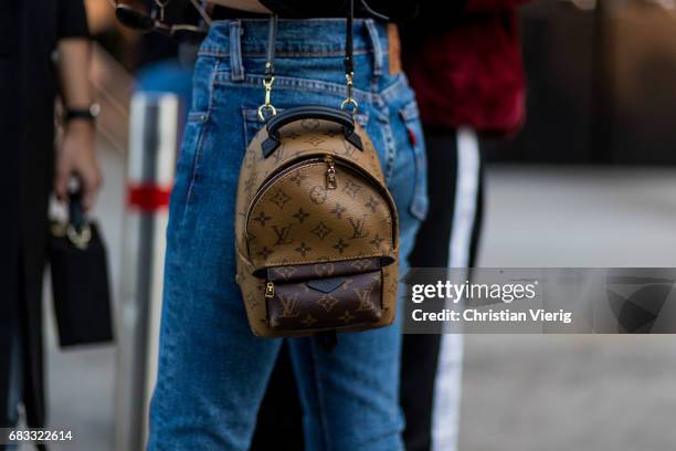 Louis Vuitton backpack at day 2 during Mercedes-Benz Fashion Week Resort 18 Collections at Carriageworks on May 15, 2017 in Sydney, Australia.