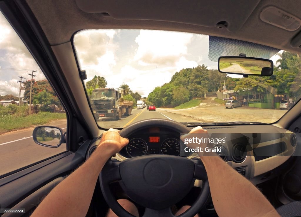 Point of view of driver