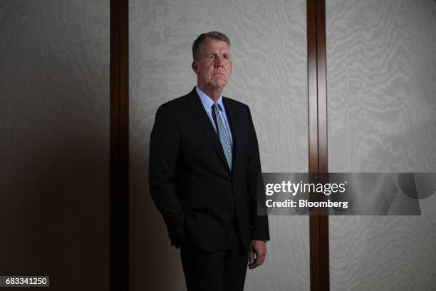 Fritz Joussen, chief executive officer of TUI AG, poses for a photograph following a Bloomberg Television interview in London, U.K., on Monday, May...