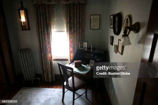 Rose Kennedy's study on the second floor is pictured at the John F. Kennedy birthplace in Brookline, MA on Apr. 30, 2017. The National Park Service...