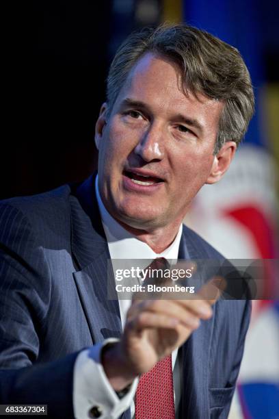 Glenn Youngkin, president and chief operating officer of the Carlyle Group, speaks during a panel discussion at the Infrastructure Week kickoff event...