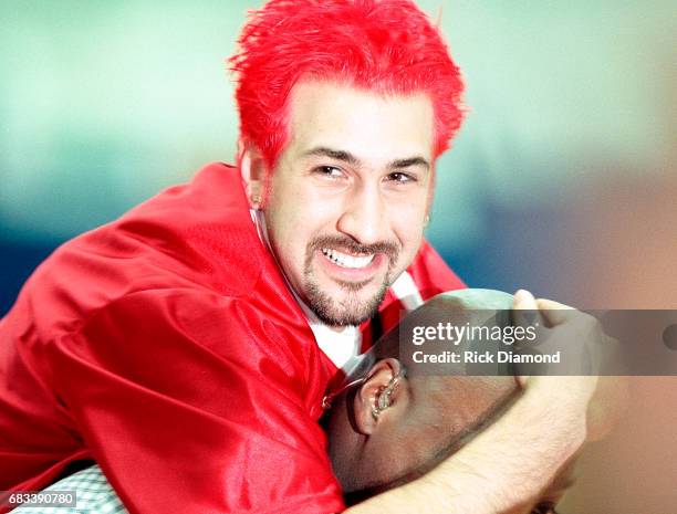 Joey Fatone of 'N SYNC attends 'N SYNC "Challenge for Children" charity basketball game benefiting the Arnold Palmer Hospital for Women and Children...