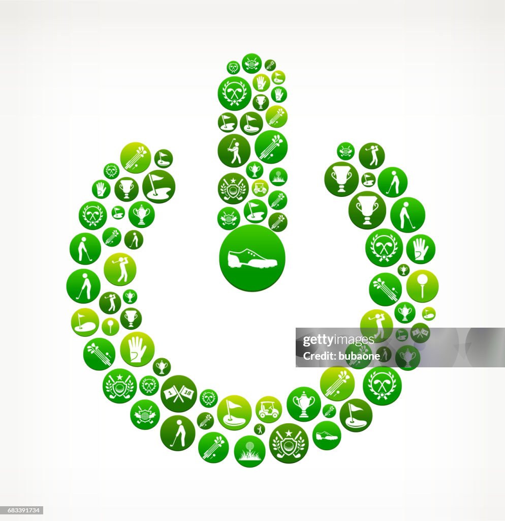 Power Button Golf And Golfing Green Vector Button Pattern High-Res ...