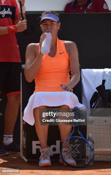 Maria Sharapova of Russia during the match between Maria Sharapova of Russia and Christina Mchale of USA during The Internazionali BNL d'Italia 2017...