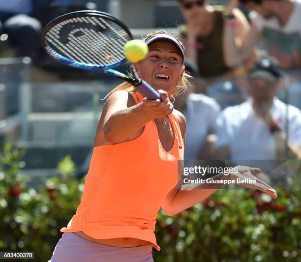 Maria Sharapova of Russia in action during the match between Maria Sharapova of Russia and Christina Mchale of USA during The Internazionali BNL...