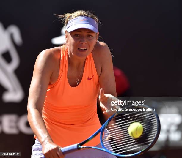 Maria Sharapova of Russia in action during the match between Maria Sharapova of Russia and Christina Mchale of USA during The Internazionali BNL...