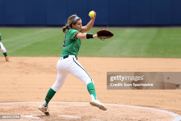 Notre Dame's Katie Beriont. The Boston College Eagles played the University of Notre Dame Fighting Irish on May 11 at Anderson Softball Stadium in...