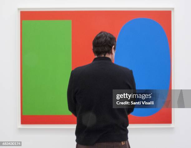 Broad Museum Green Blue Red by Ellsworth Kelly on May 5, 2017 in Los Angeles, California.
