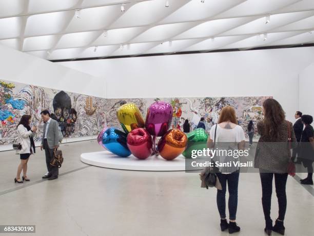 Broad Museum Tulips by Jeff Koons on May 5, 2017 in Los Angeles, California.